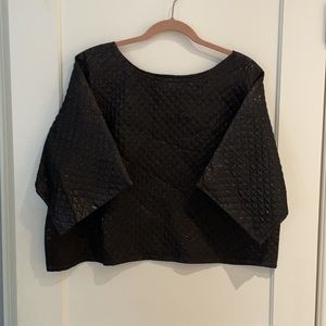 Meg shop black origami blouse